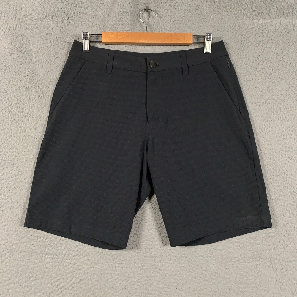 Lululemon ABC WovenAir Shorts Men's 30 Dark Gray Faded Black Tech 9" Classic-Fit